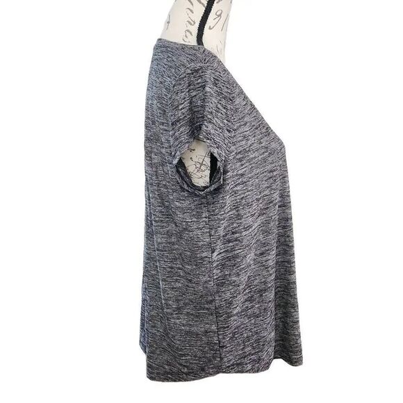 Vogo Athletica Ladies Gray Marled Short Sleeve Dri Fit Shirt - Size Large - Picture 3 of 4